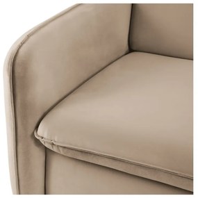 Бежов кадифен разтегателен диван 214 cm Vienna - Cosmopolitan Design