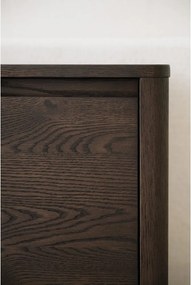 Скрин от декор от дъб в тъмно естествен цвят 180x50x40 cm Melstone – Rowico