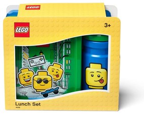 Комплект зелена и синя кутия за закуски и бутилка за пиене Iconic - LEGO®