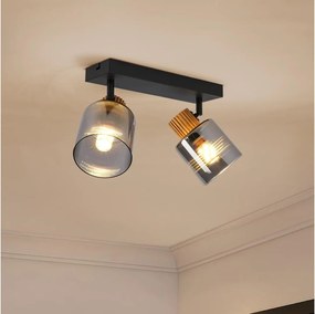 Brilagi - Точково осветително тяло HYGGE 2xE14/15W/230V черно/опушено