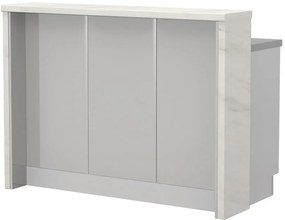 Островна кухненска пейка Modena-Length: 150 cm.-Gray light-White Marble