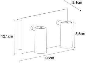 Модерна външна стенна лампа бяла с LED 2-светлина IP54 - Simon