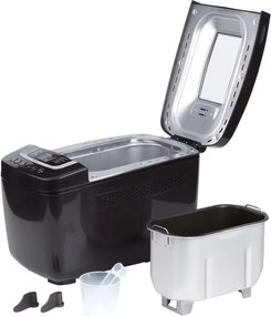 Хлебопекарна с две бъркалки ZEPHYR ZP 1446 E , 800W, 900-1250 гр, 12 програми, Таймер, Книжка с рецепти, Черен