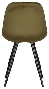 Кадифени трапезни столове в цвят каки в комплект от 2 броя Capri - LABEL51