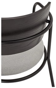 Черно-сив трапезен стол в декор от пепел Eclipse - Teulat