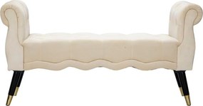 Кремава кадифена пейка Paris – Mauro Ferretti