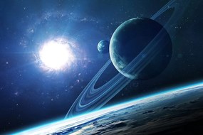 Картина на платно – Планета в космоса