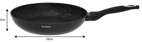 Комплект тенджери и тигани Klausberg KB 7322, 15 части, Термодъно, Отвор за изливане, Индукция, Черен