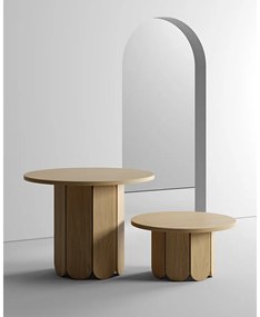 Кръгла маса за кафе от дъб в естествен цвят 78x78 cm Soft - Woodman