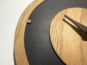 Дъб Flow Дървен стенен часовник - 30 cm