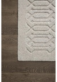 Светлосив вълнен килим 160x230 cm Dive - Agnella