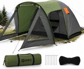EPIFIT HORIZON 4.0, семейна палатка за къмпинг за 4 души – 440 × 250 × 150 см