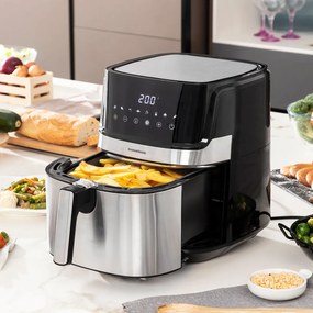 Фритюрник без Мазнина InnovaGoods Fryinn Pro 5500 Черен Неръждаема стомана 1700 W 5,5 L