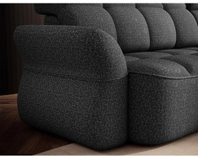 Тъмносив кадифен сгъваем/с място за съхранение ъглов диван (десен ъгъл) Beneth – ELTAP