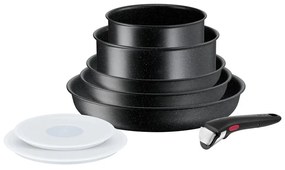 Алуминиев комплект съдове 8 бр. INGENIO Black stone L3998802 – Tefal