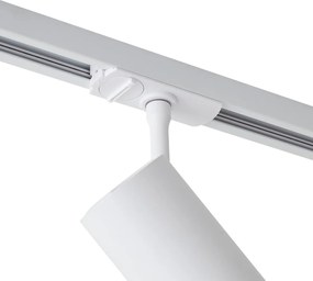 Модерен прожектор бял за релсова осветителна система 1-фазна вкл. LED въртящ се и накланящ се - Iconic Zoom