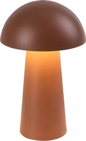 Rabalux Mireo, настолна лампа тип „гъба“ , кафява пластмасова лампа, 1,5W, с абажур: 60, без абажур: 150, 3000, В20см, Д12с