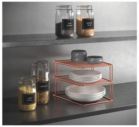 Стоманен допълнителен рафт в меден цвят 25x25 cm Palio – Metaltex