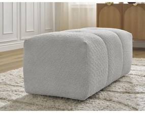 Светлосива табуретка от прежда с примки от букле Roxelane – Bobochic Paris