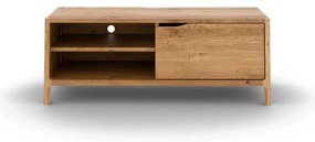 Маса за телевизор от масивен дъб в естествен цвят 111x48 cm Twig – The Beds