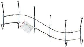 Стенна вълнообразна закачалка 13,5x44,5 см, лъскав хром