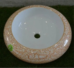 Мивка за баня ICB 010M, монтаж върху плот, порцелан, бял, 50x50x13см