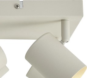 Модерен плафон бежов с 4 лампи, регулируем - Jeana