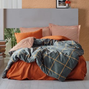 Комплект калъфки за завивки Stark 3 бр Единични 160x220 канела - тъмносин цвят