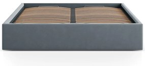 Светлосиньо двойно легло 180x200 cm тапицирано с място за съхранение/без табла с включена подматрачна рамка Susan – Micadoni