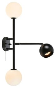 Черна стенна лампа, височина 60 cm Beside - Markslöjd