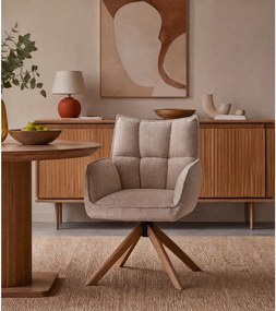 Кремави тапицирани трапезни столове в комплект 2 бр. Marilla – Unique Furniture