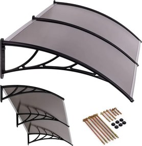 Поликарбонатен двоен навес над входната врата 200 x 100 cm