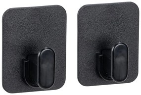 Черни пластмасови комплект куки без пробиване 2 бр. Parma – Allstar