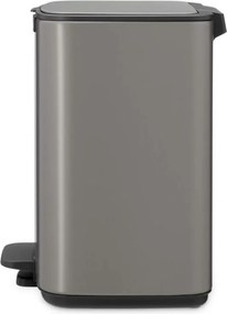 Кош за боклук Brabantia Bo Pedal 1010127, 7 л, Плавно затваряне, Гумирана основа, Тъмносив