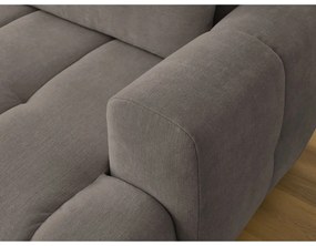 Кафяво-сив сгъваем/с място за съхранение ъглов диван (ляв ъгъл) Fuji – Bobochic Paris