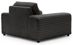 Тъмносиво кресло от рипсено кадифе Justin – Ropez