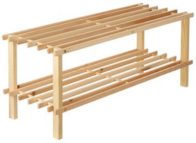 Стойка за обувки от масивна ела в естествен цвят – Premier Housewares