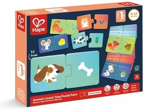 Детски образователен пъзел, Hape, С какво се хранят животните, 36 части