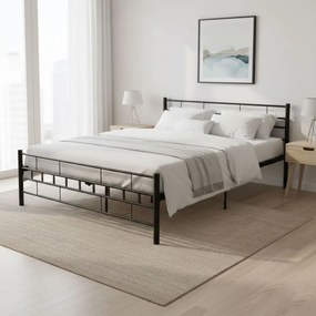 Модерно метално легло със стабилна рамка с минималистичен дизайн Ширина: 160 см Дължина: 200 см