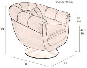 Маслиненозелено кадифено кресло Member - Dutchbone