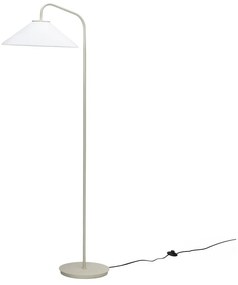 Кремава подова лампа със стъклен абажур (височина 158 cm) Solid – Hübsch