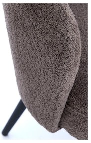 Тъмнокафяв фотьойл от плат букле Dieyda - Light &amp; Living