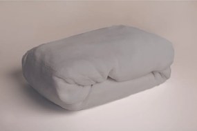 Сив разтеглив чаршаф от микроплюш 180x200 cm - Jerry Fabrics