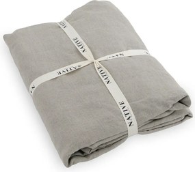 Светлосиво/кафяво-сиво единично ленено спално бельо 135x200 cm Natural – Native Natural