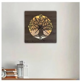 Li-Go 23537/DUB2 - LED часовник с регулируема яркост LED/10W/5V 20000 mAh 42x42 cm дъб + ДУ