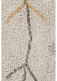 Бежов ръчно изработен памучен килим подходящ за пране 140x200 cm Kaarol Earth – Lorena Canals