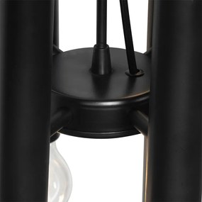 Арт Деко висящ аплик черен 12-светлина - Tubi