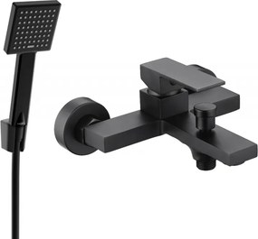 Mexen Uno R45 вана смесител с душ комплект, черен - 7143R45-70