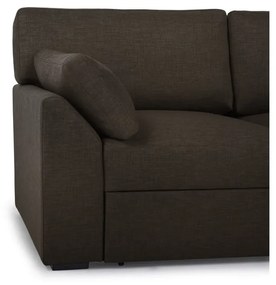 Кафяв сгъваем ъглов диван (десен ъгъл) Janson – Scandic