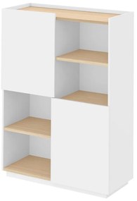 Бял шкаф за книги 100x147 cm Nina - TemaHome